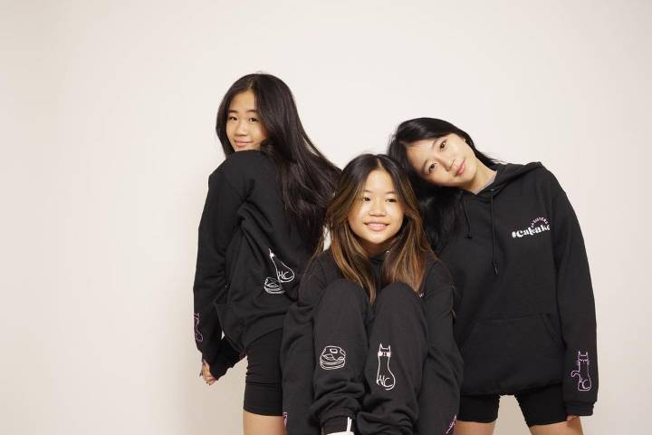 Evelyn Ha and her sisters promoting their merchandise. spritelybud.com