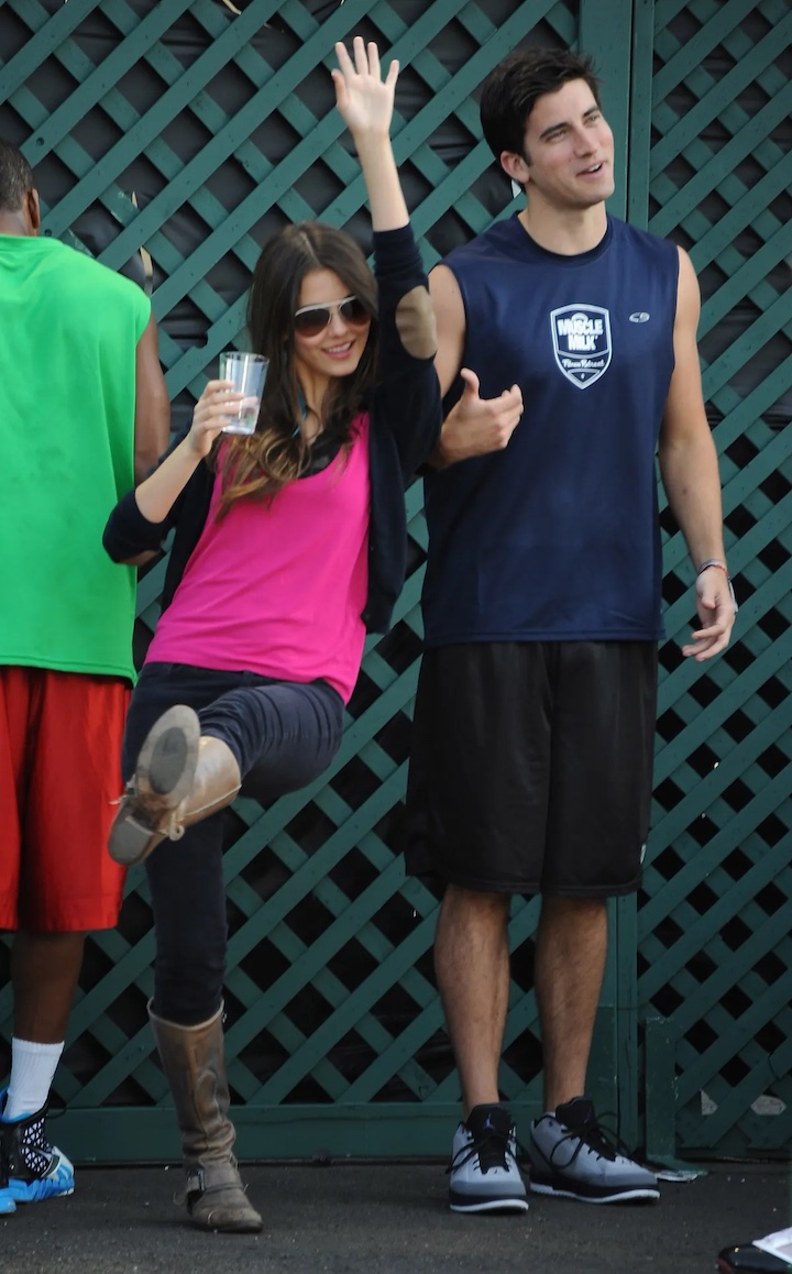 Actors Victoria Justice and Ryan Rottman attend the Muscle Milk Fitness Retreat on June 3, 2011 in Los Angeles, California.